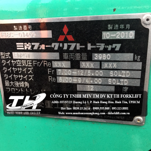 Xe Nâng Dầu Ngồi Lái Mitsubishi Name Plate