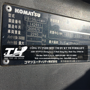 Xe nâng điện Komatsu FB15RL-14-142981